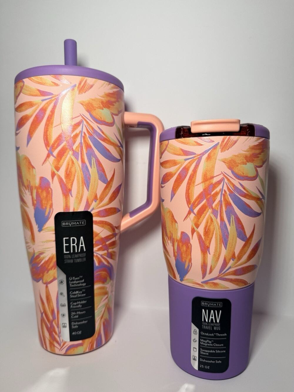 BruMate x Billabong Exclusive TROPIC WAVE 40oz Era + 25oz Nav Tumbler Set BNWT